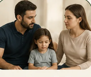 عائلة مع بنتهم الصغيرة