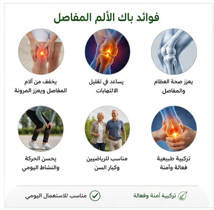 ورقة الفوائد الرسمية ديال باك آلام المفاصل من BelleVia