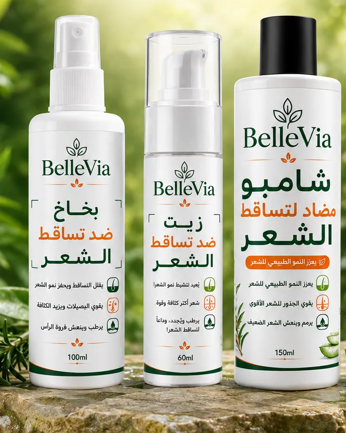 PACK RAHA من BelleVia: شامبو 150ml، زيت 60ml وبخاخ 100ml